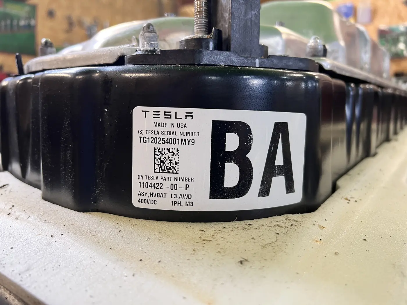 Tesla Model 3 2017 Long Range, Panasonic 2170 NCA battery pack